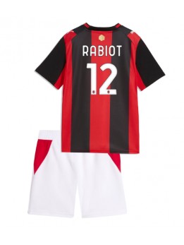 Otroški Nogometna dresi replika AC Milan Adrien Rabiot #12 Domači 2026-27 Kratek rokav (+ hlače)